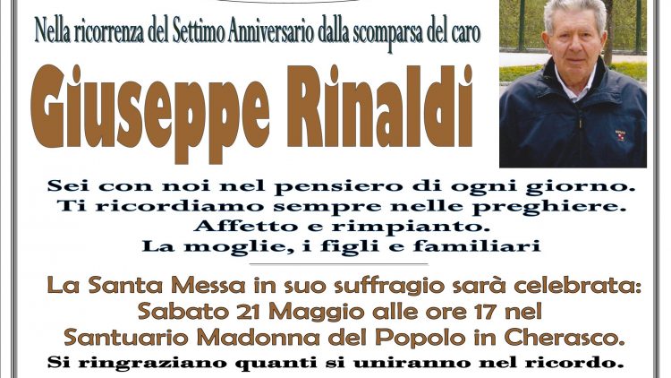Anniversario Giuseppe Rinaldi