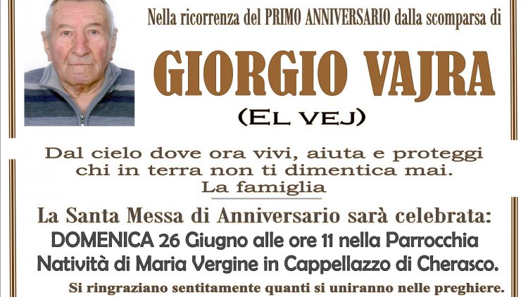 Anniversario Giorgio Vajra