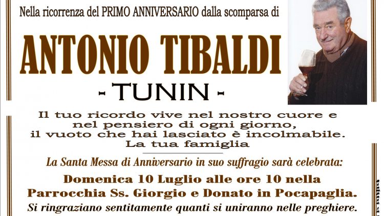 Anniversario Antonio Tibaldi
