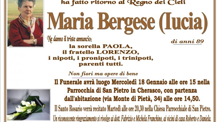 LUTTO MARIA BERGESE