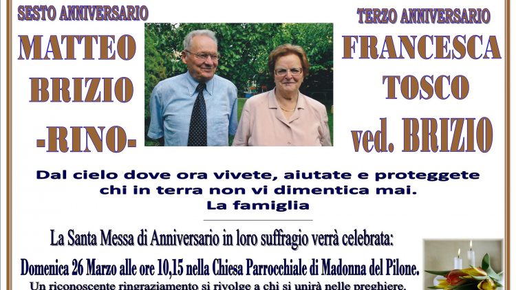 Anniversario coniugi Tosco / Brizio