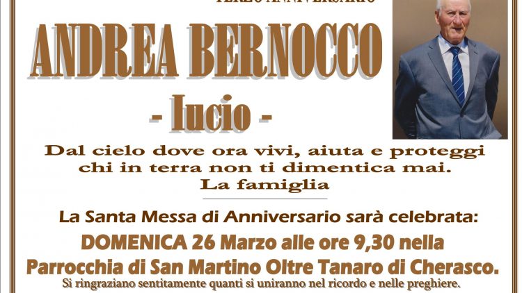 Anniversario Andrea Bernocco