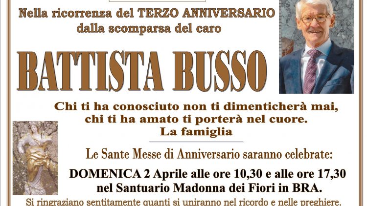 Anniversario Battista Busso