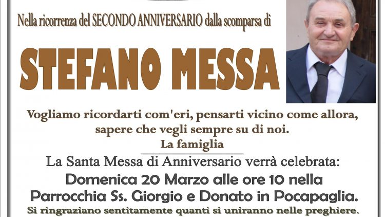 Anniversario Stefano Messa