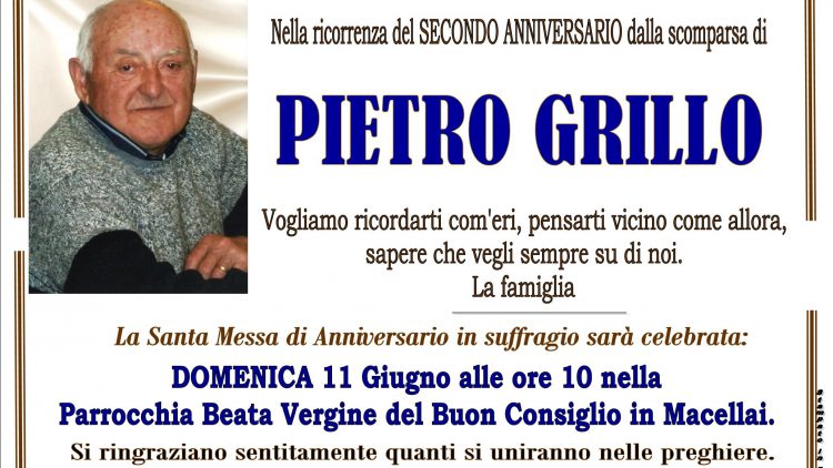 Anniversario Pietro Grillo