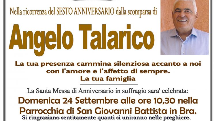 Anniversario Angelo Talarico