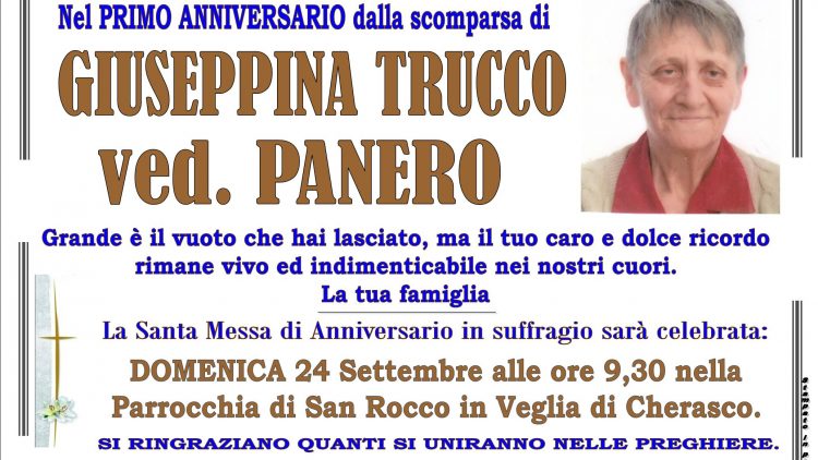 Anniversario Giuseppina Trucco