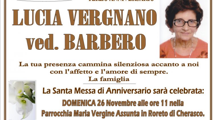 Anniversario Lucia Vergnano