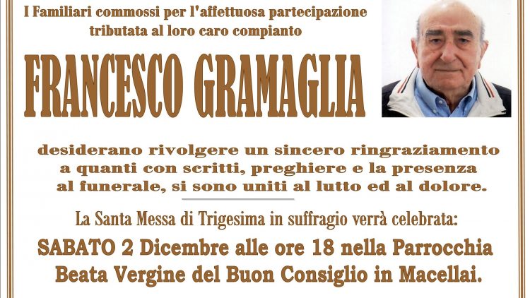 Trigesima Francesco Gramaglia