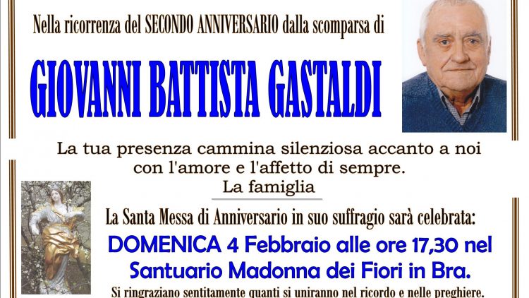 Anniversario Giovanni Battista Gastaldi