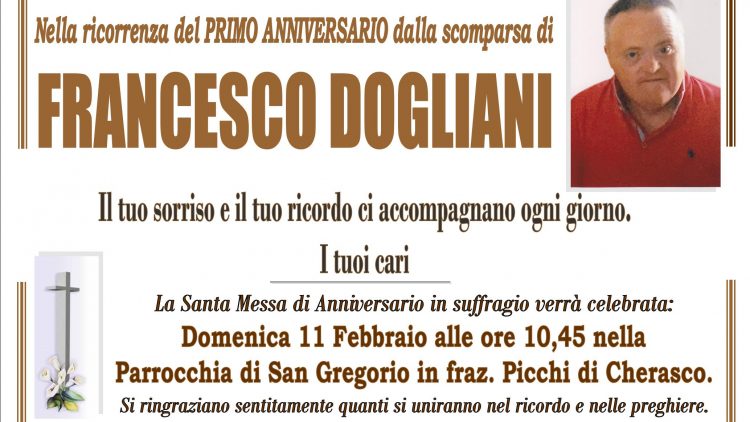 Anniversario Francesco Dogliani