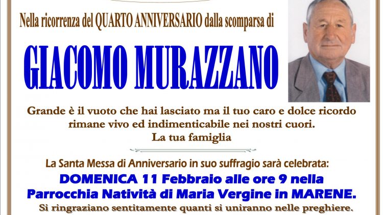 Anniversario Giacomo Murazzano