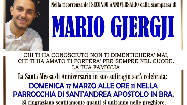 Anniversario Mario Gjergji