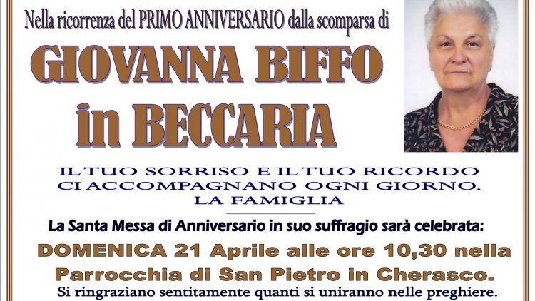 Anniversario Giovanna Biffo