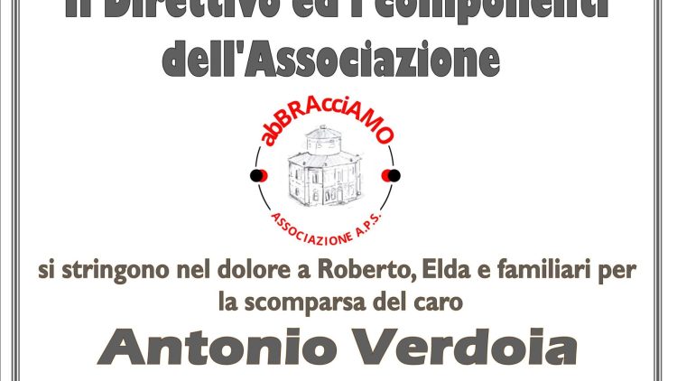 Adesione Antonio Verdoia