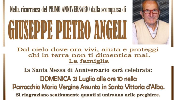 Anniversario Giuseppe Pietro Angeli