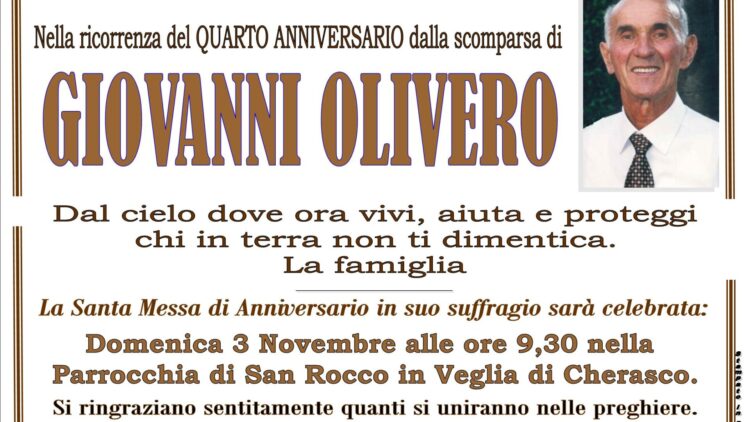 Anniversario Giovanni Olivero