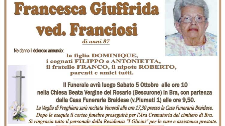 LUTTO FRANCESCA GIUFFRIDA